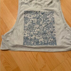 lululemon athletica Blue Floral Crop Top